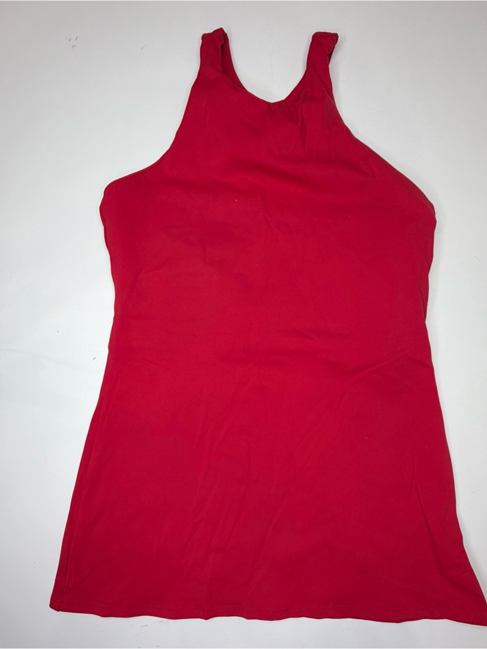 Montiel Women’s Red Sports Tank Top, bra shelf, supportive, size L, like new!